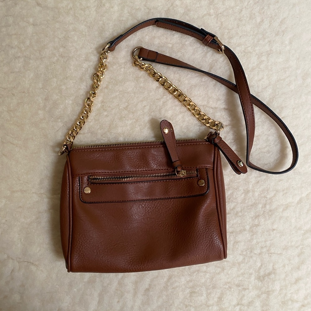 BP Brown Crossbody Bag with Gold Chain